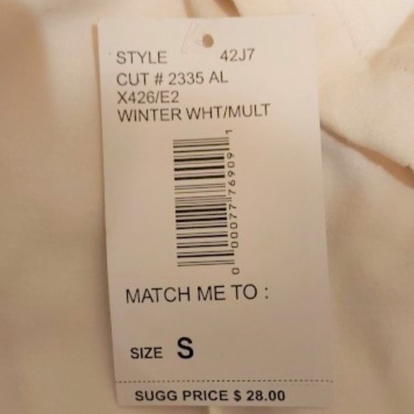 NIKKI Winter White Embroidered Multi Floral at below Neckline Top Size S NWT - Picture 5 of 5